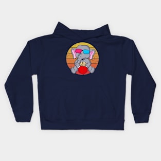 Retro Elephant Movies Cute Funny Kids Hoodie